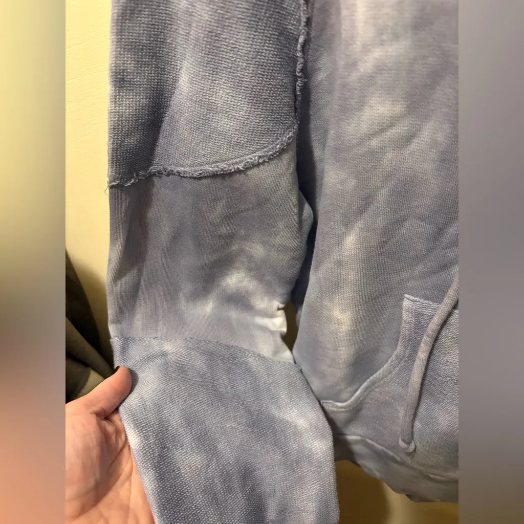 LoveShackFancy Anarosa Hoodie- Washed Denim Size Small - Image 11