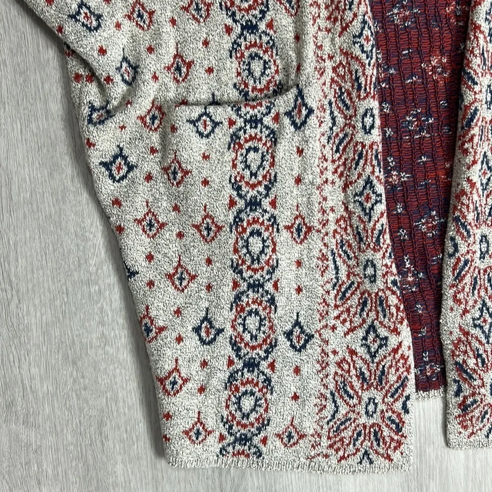 Lucky brand • boho diamond open front cardigan sweater - Image 6