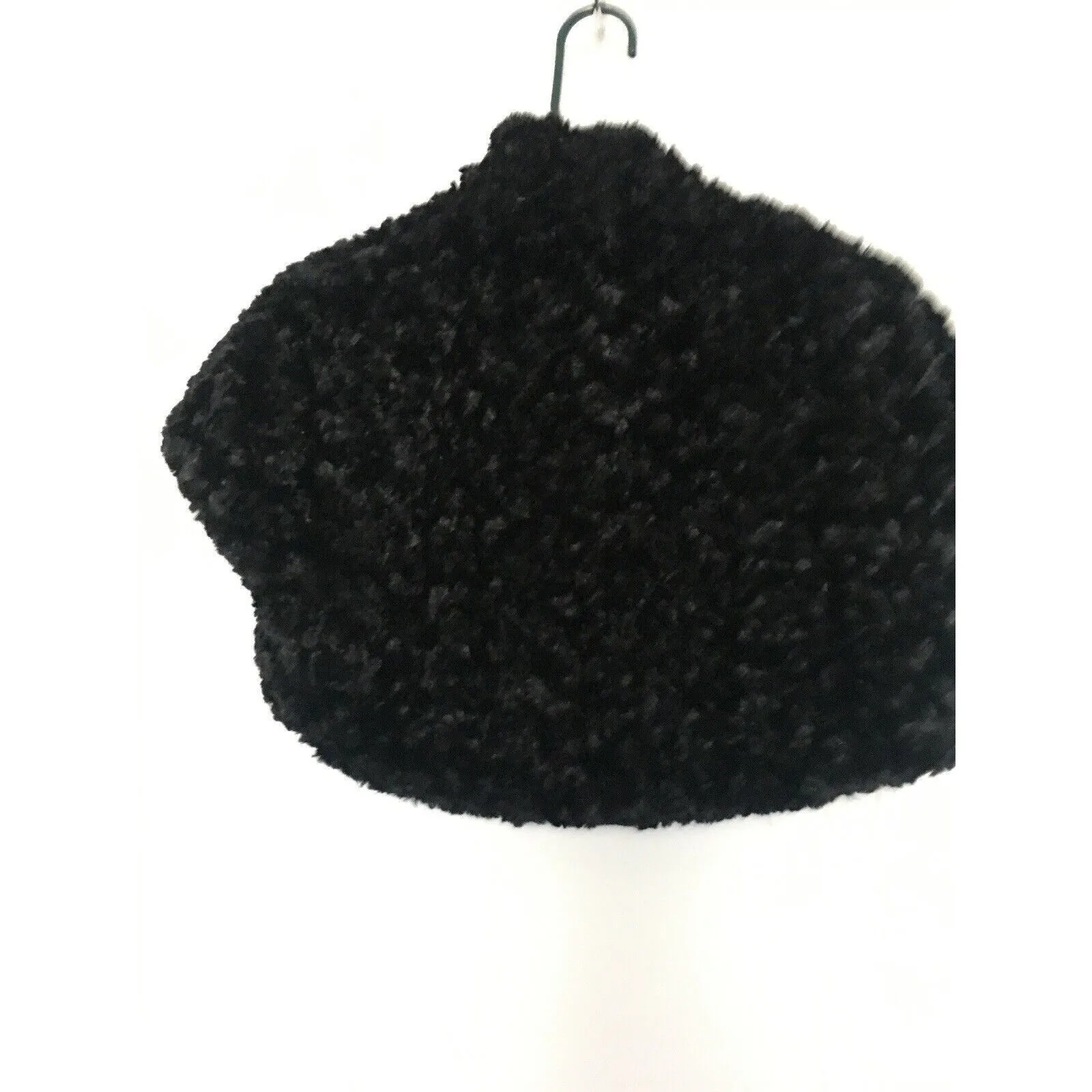 Jessica Howard Women's Juniors Black Evening Cover Wrap Cropped Faux Fur Size M - Image 6