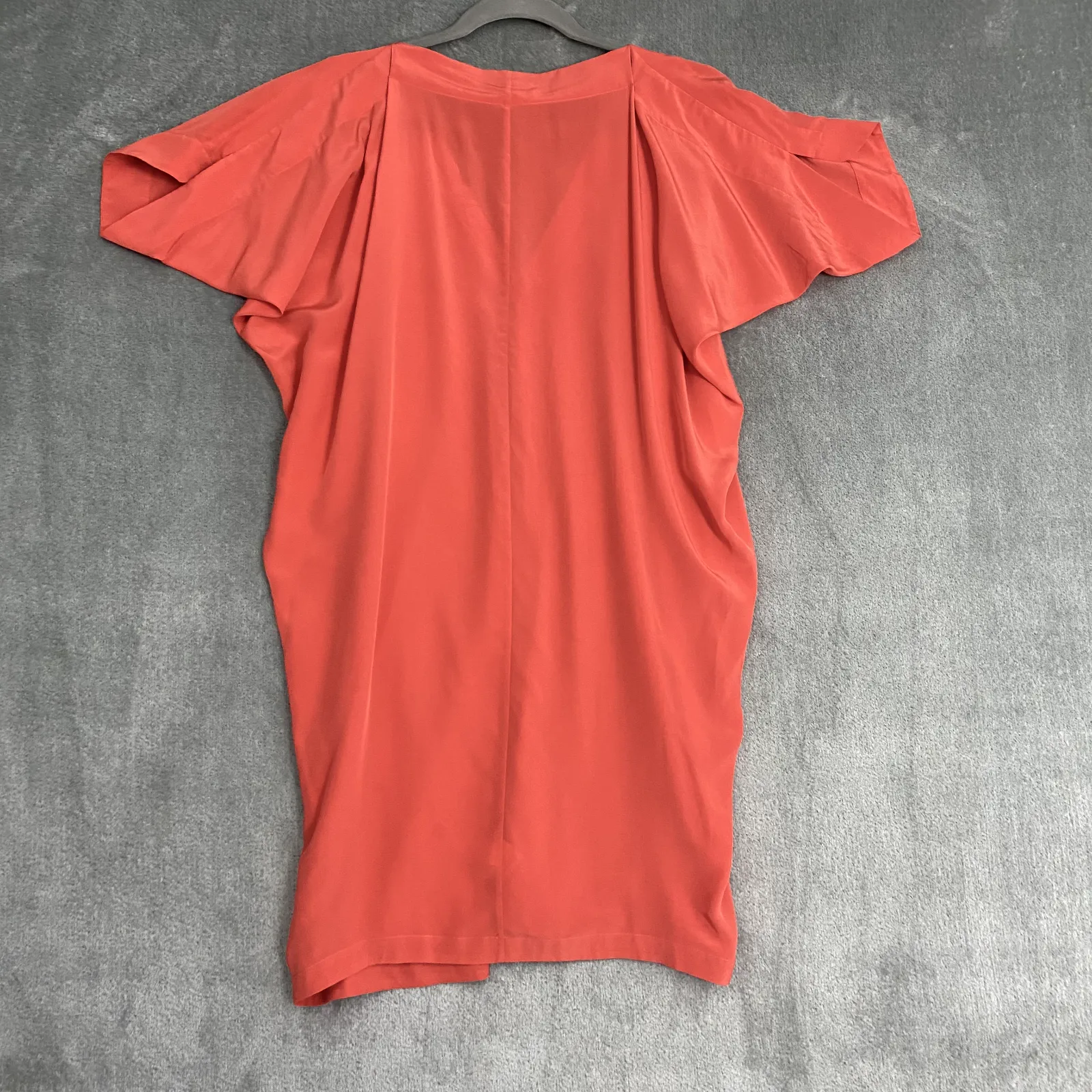 Vince Womens Silk Dress XS Baggy Oversized Tunic 90s Y2k Casual Coral Classic - Image 5