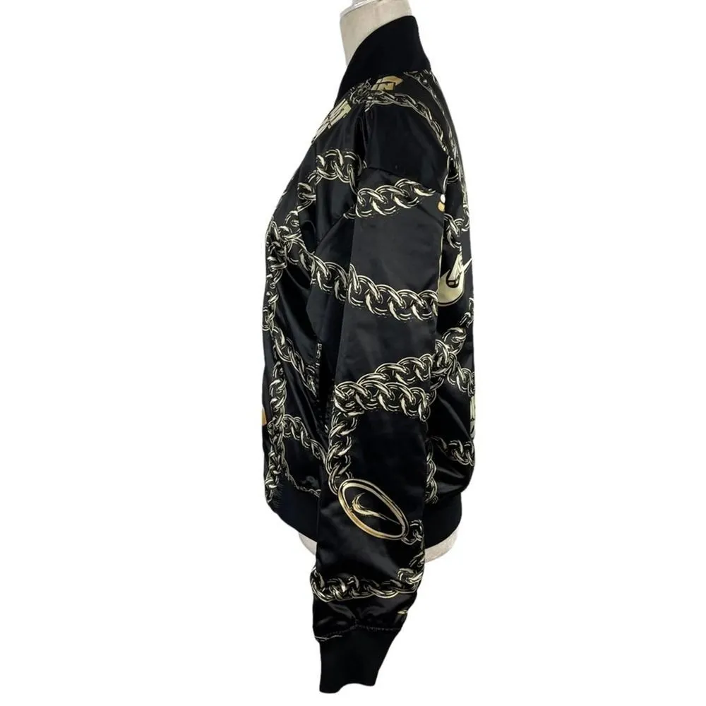 Nike Icon Clash Black White Zip Up Bomber Jacket Womens Small Ci9996 Sportswear - Image 9