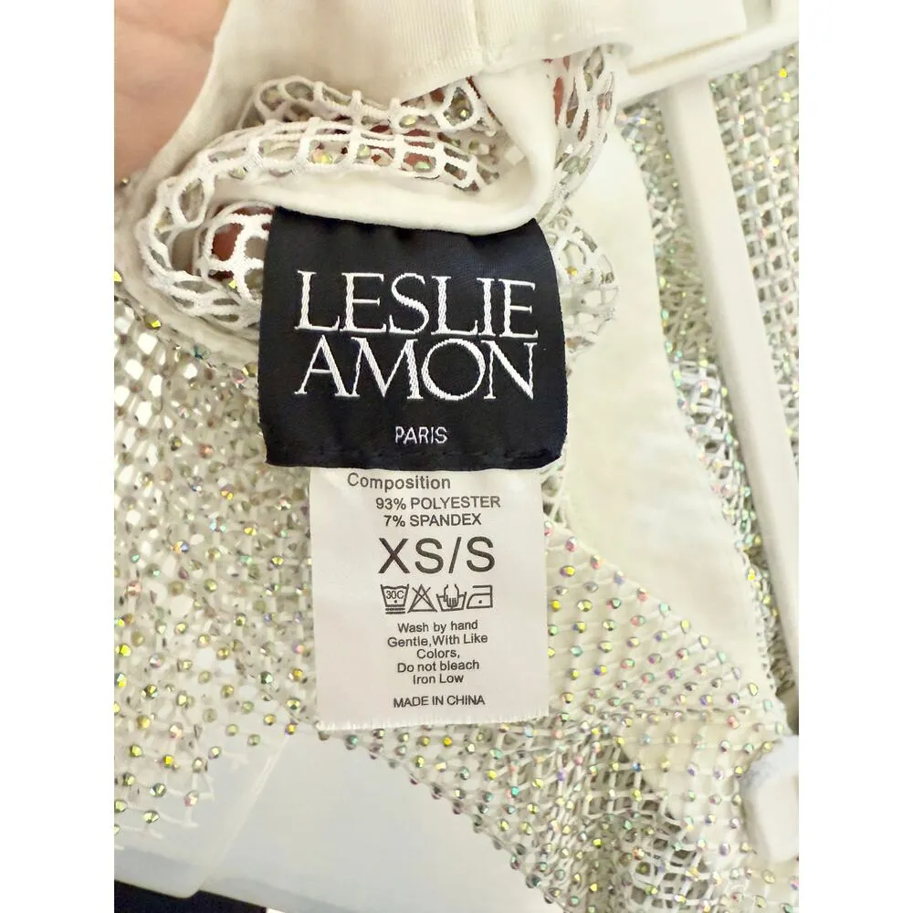 NWT Leslie Amon Rhinestone Mesh Cover - Image 7