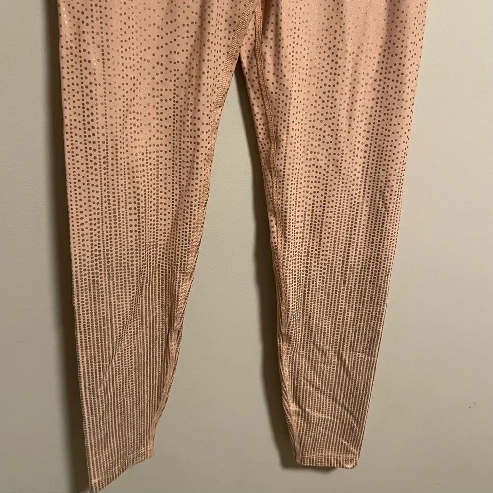 Beyond Yoga Drip Dot High Waist Leggings Coral Dust Peach Gold- Size Medium - Image 4