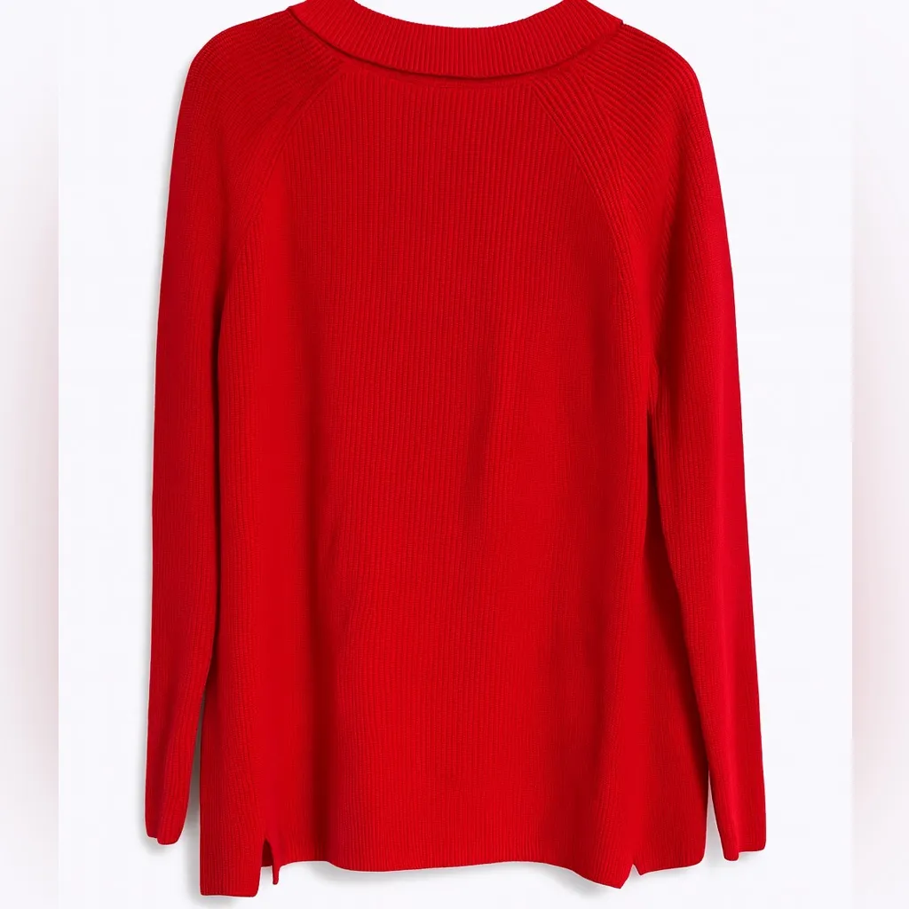 Talbots Pima Sabrina Sweater – Red – 100% Pima Cotton – Size Large - Image 2