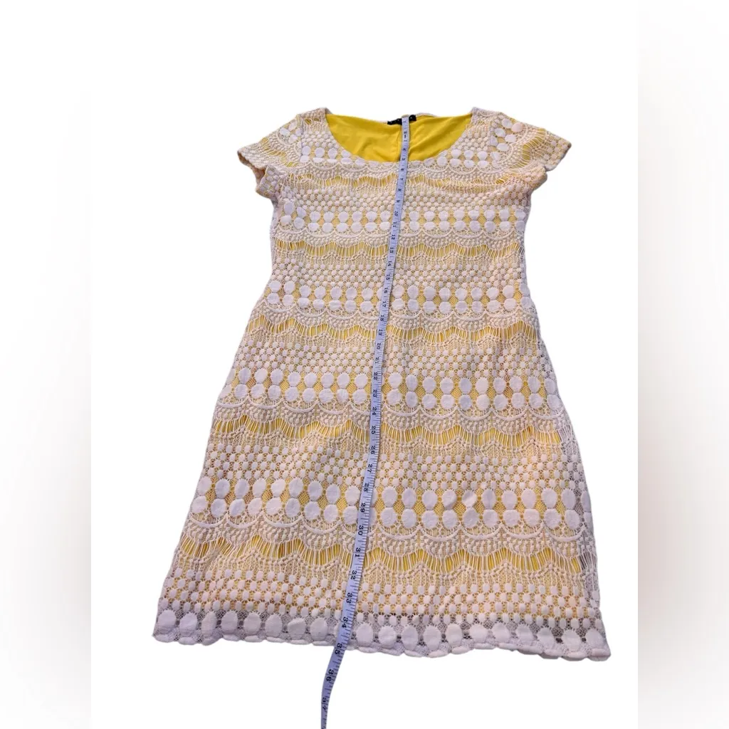 Tiana B. White lace dress size‎ S Yellow - Image 8