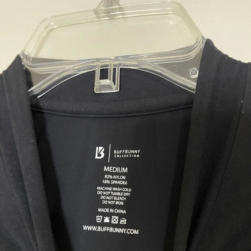 Buff Bunny long sleeve twist front cropped high neck shirt top size medium - Image 4