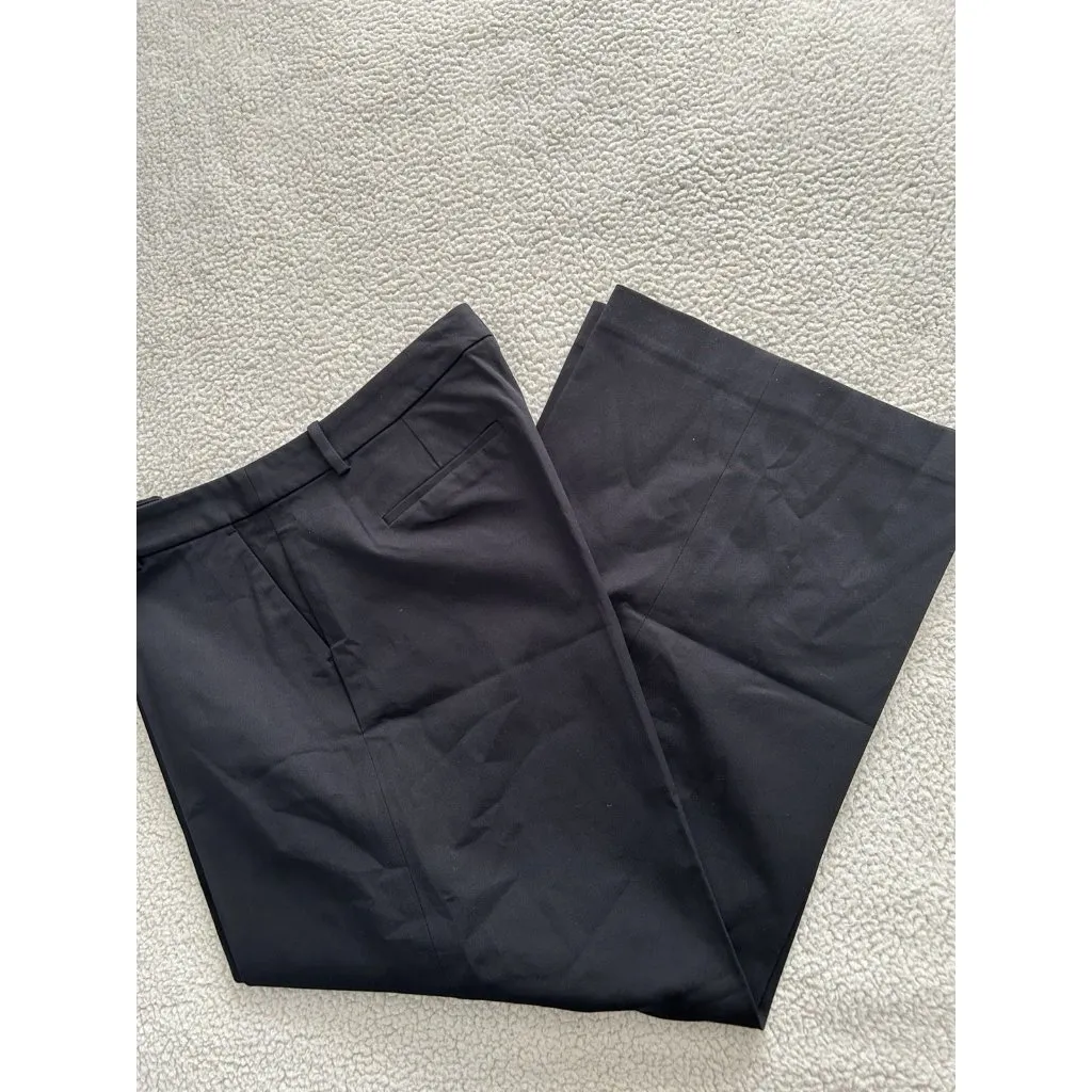 J.CREW Factory $138 Remy High Rise Wide Leg Full Length Pants Black Size 16 - Image 9