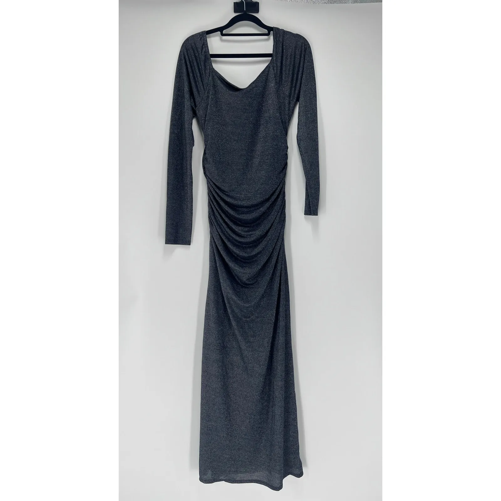 GUESS Sharae Shimmer Long Sleeve Body-Con Maxi Dress Sz 12 - Image 3