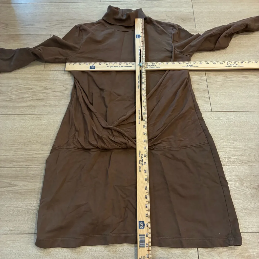 Prairie Underground Cybele Dress Turtleneck Brown Faded Organic Cotton Size M Size M - Image 2