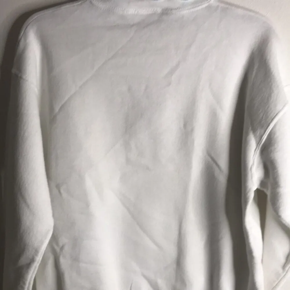 Vtg embroidered fish pullover sweater size medium 90s granny cute retro White - Image 10