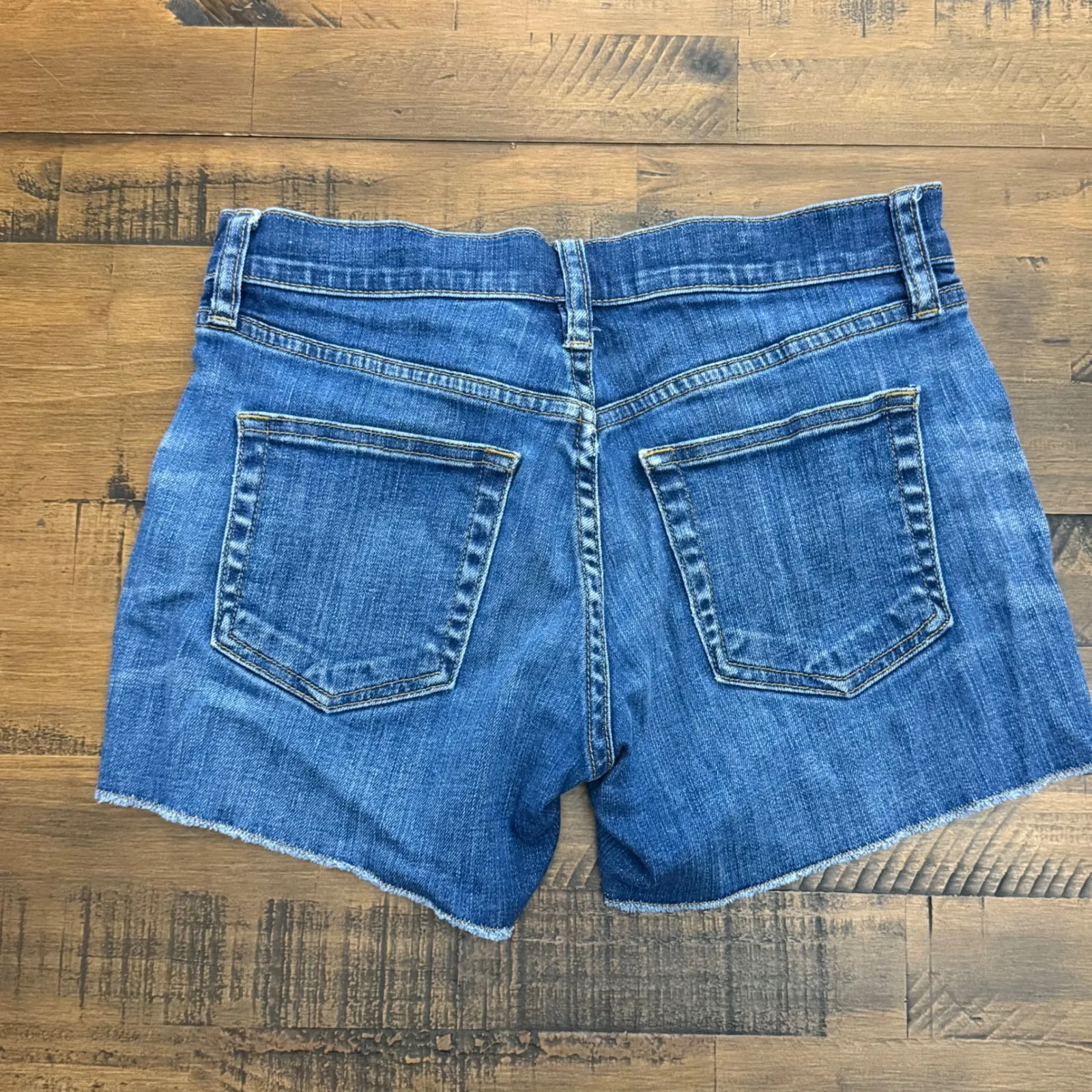 J Crew Indigo Denim Raw Hem‎ Jean Shorts Womens Size 24 - Image 2