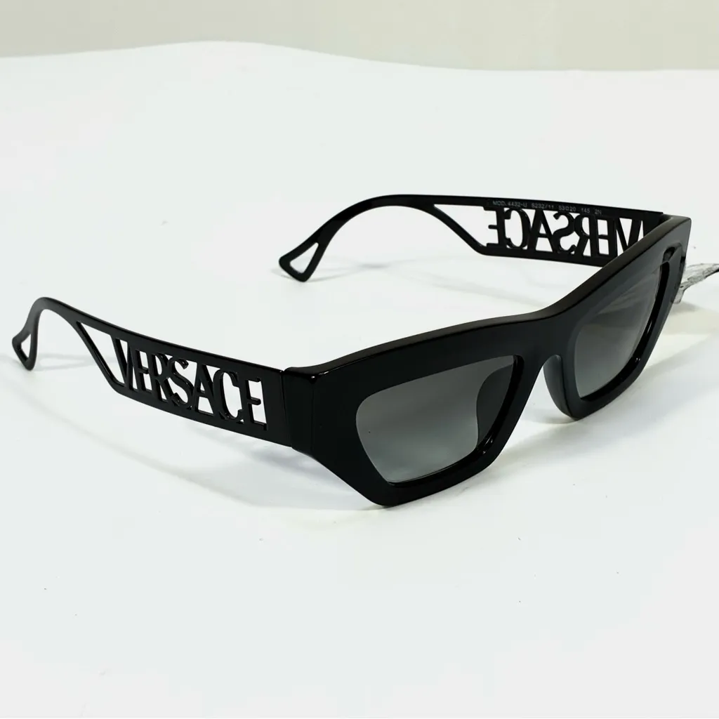 Versace 53mm Irregular Sunglasses VE4432U Black NEW - Image 14