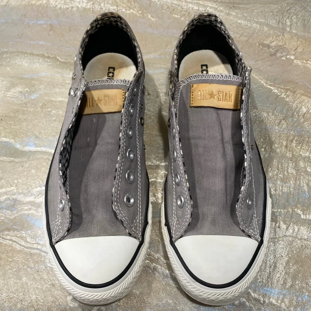 Converse All Star Low Tops Lace Up Gray Shoes Women’s 10 - Image 11