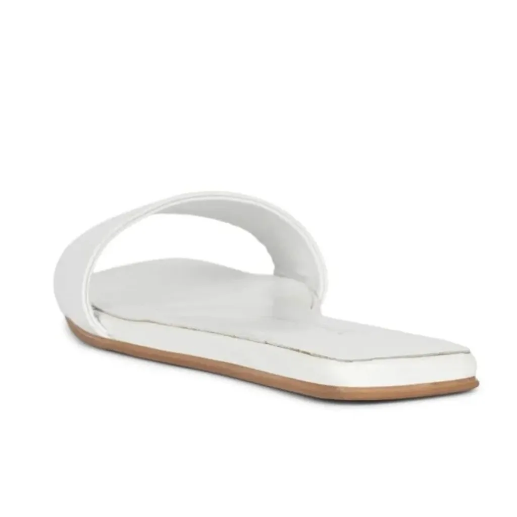 Jeffrey Campbell Vellum Sandals in White 9 Womens Leather flat slides - Image 13