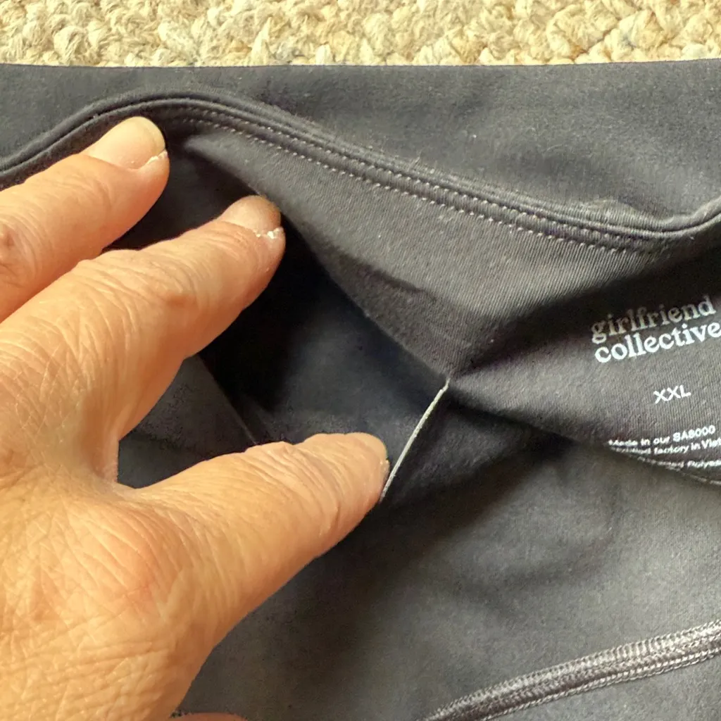 GIRLFRIEND COLLECTIVE Black High-Waisted Bike Shorts Size XXL - Image 8