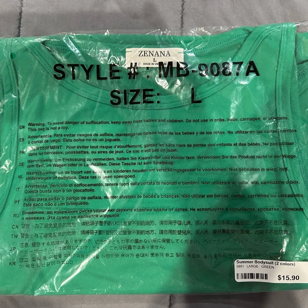 NWT Zenana Boat Neck Bodysuit in Green - Image 4