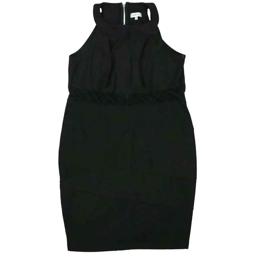 Emerald Sundae Black Bodycon Cutout Sheath Dress LBD Summer Plus Size - Image 6