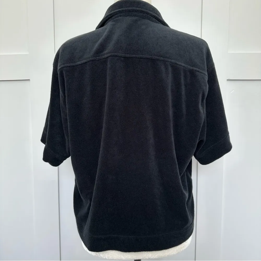 Fabletics Island Terry Cloth Boxy Button Up Shirt - Image 4