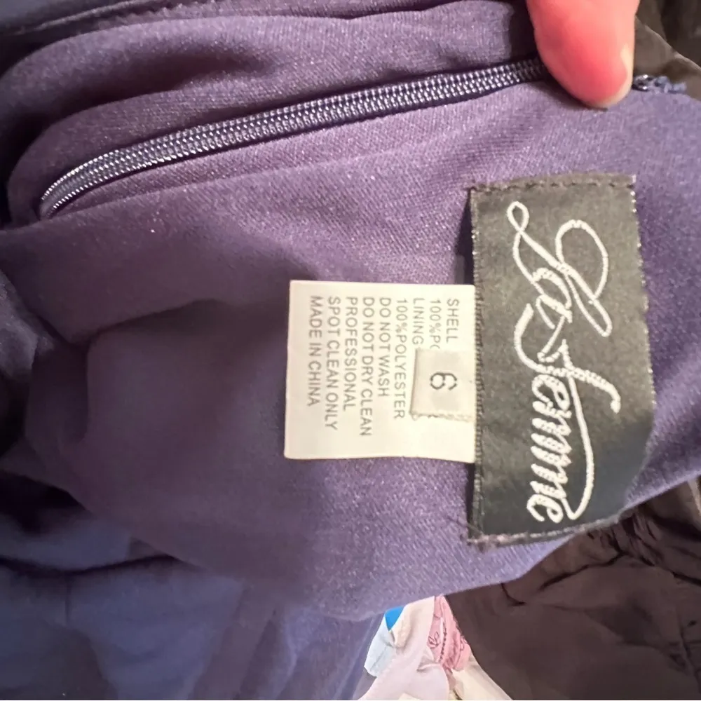 LA FEMME Navy Ruched Jersey Trumpet Gown Dress SIZE 6 NWT - Image 10