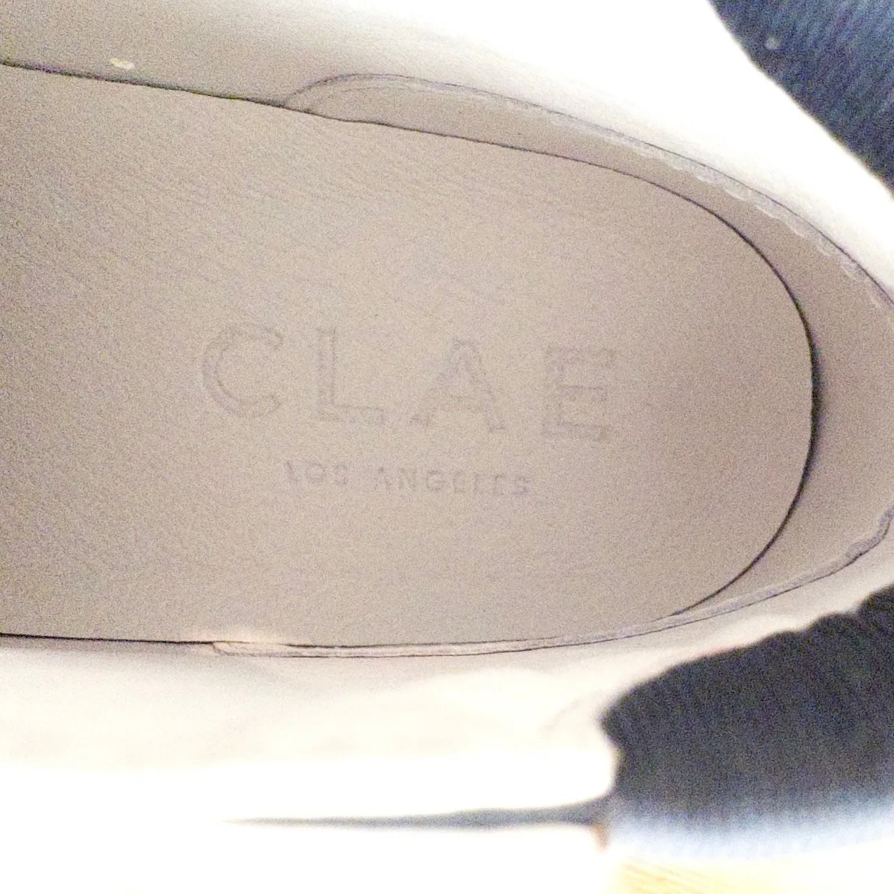 CLAE Los Angeles Bradley Mid White Leather Sneakers Women's Size 8 US Like New - Image 7