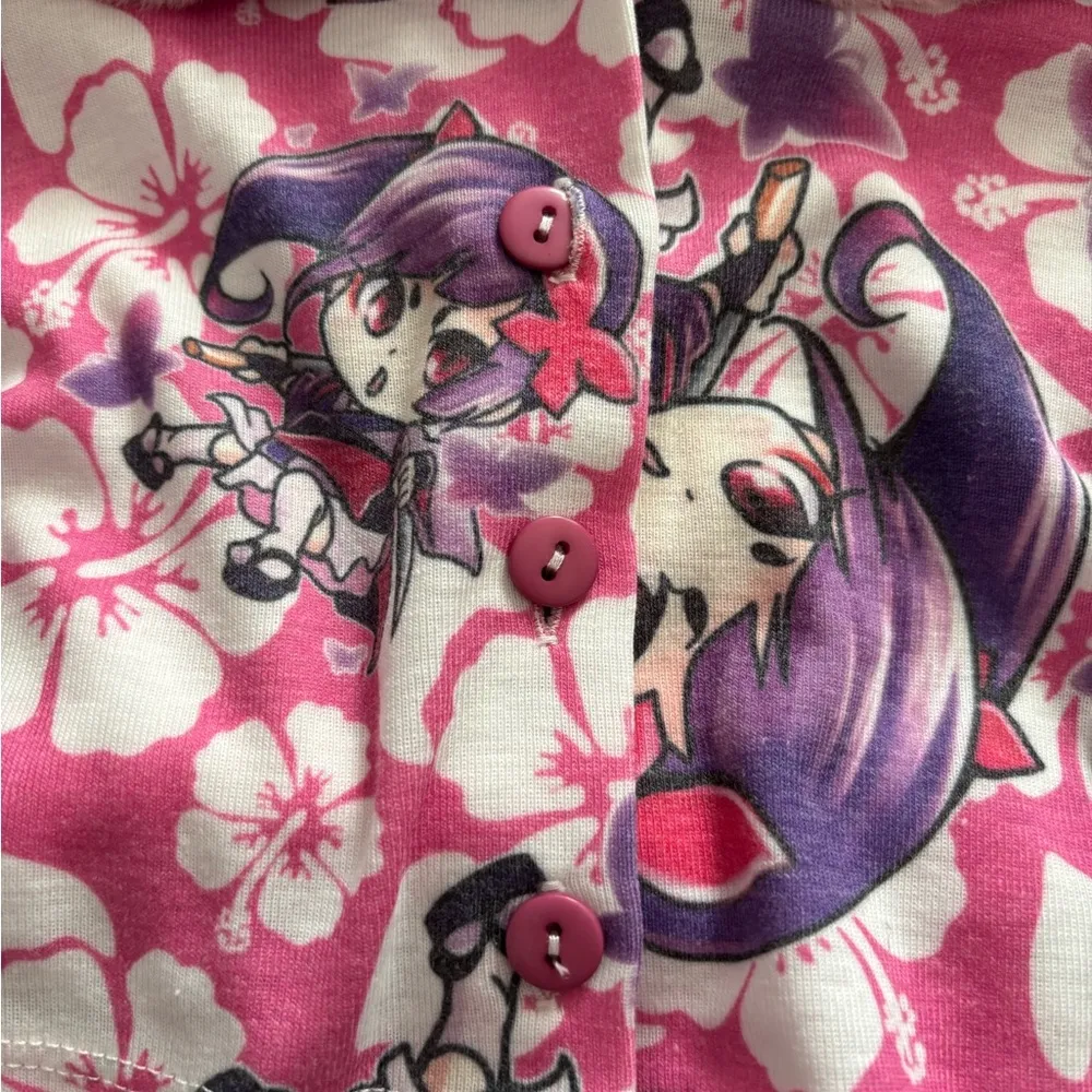 FAUX FUR TRIM RIB ANIME CARDI SIZE SMALL  GRANOLA GIRL COQUETTE - Image 5