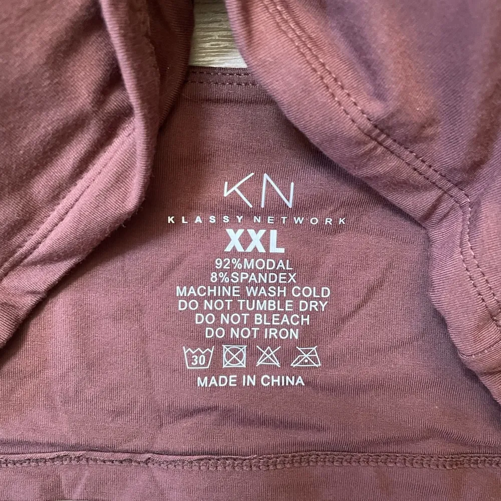 Klassy Network Halter Brami Top XXL | Brown Modal Blend | NWT - Image 3