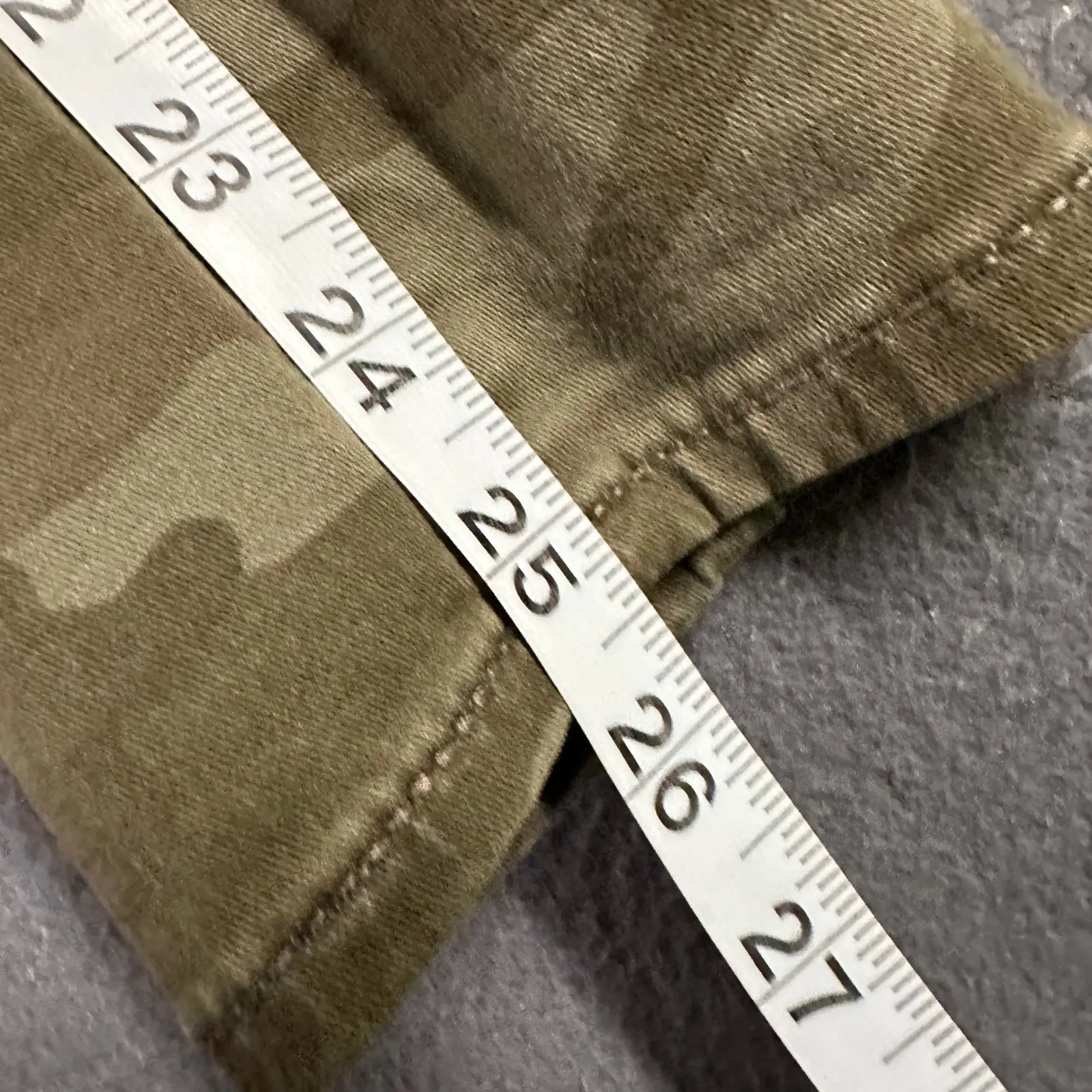 Levis 711 Skinny Jeans Womens 29 Olive Green Camo Camouflage Casual Flat Front - Image 9