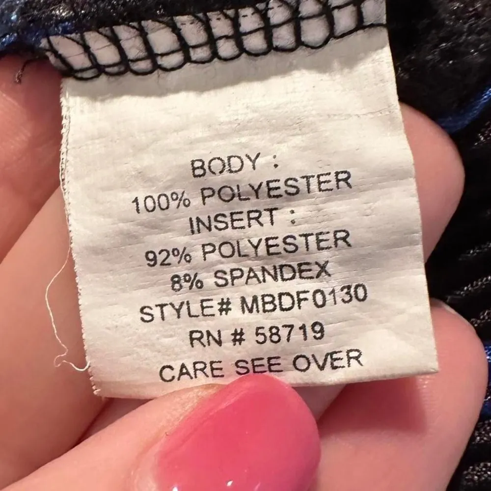 Notations Blue Black Office Siren Layered Top Sz‎ Medium Y2K - Image 6