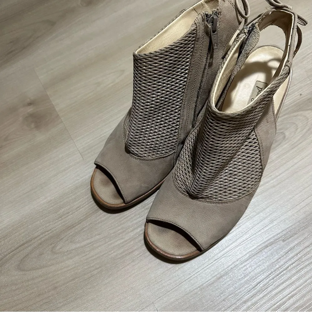 Paul Green 'Lexi' Sandal Booties Beige - Size US 5.5 Boots Open Toe Block Heel - Image 10