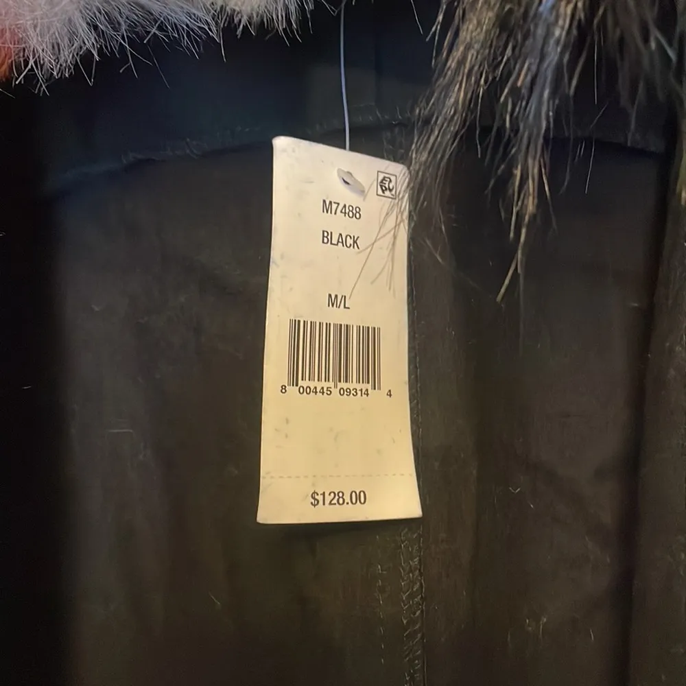 Steve Madden long wool vest with faux fur - Image 3