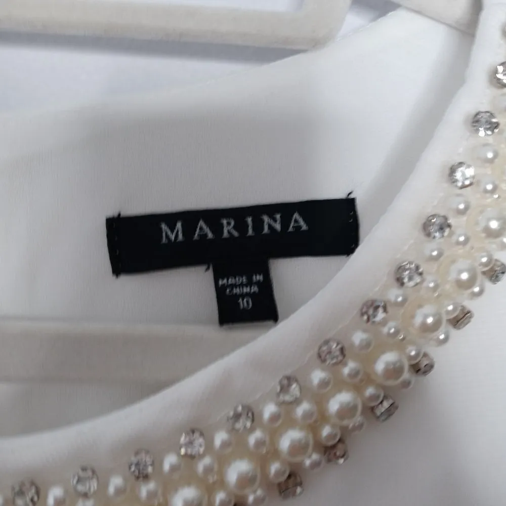 Marina ivory jumpsuit size 10 White - Image 6