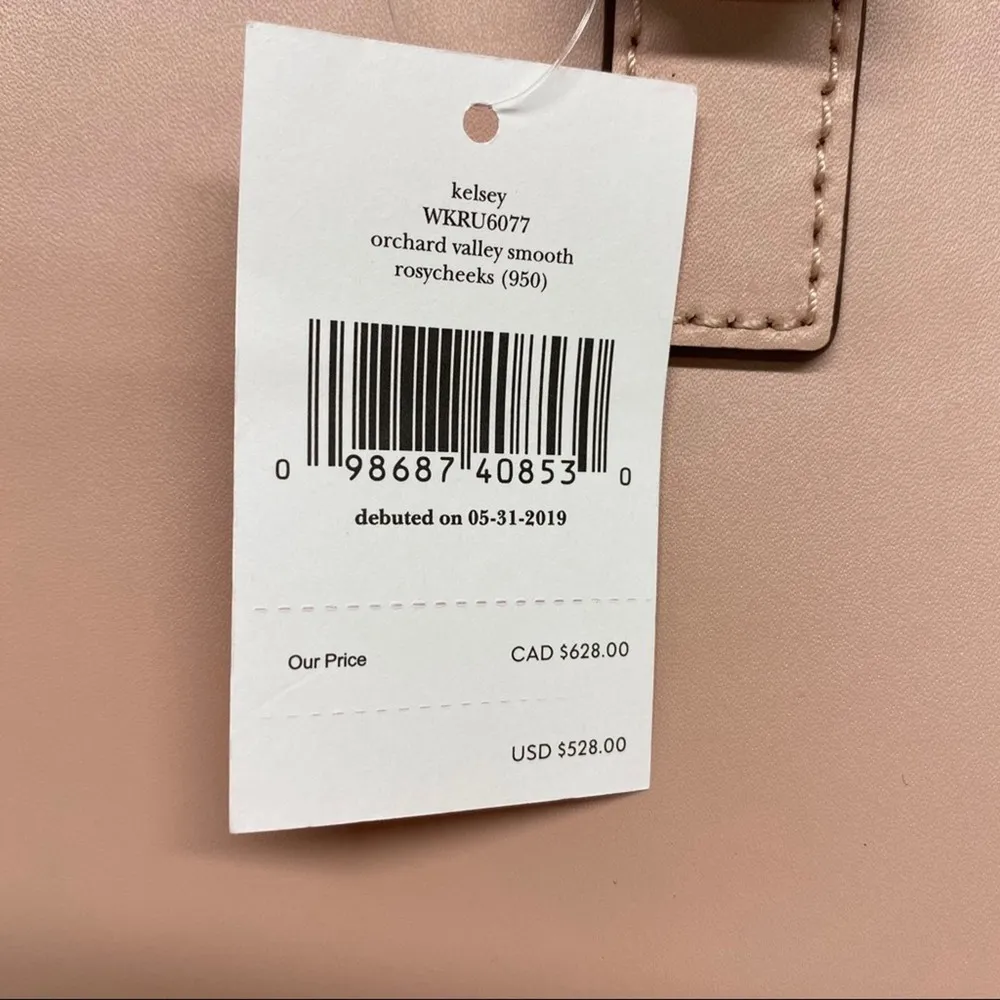 Kate Spade Kelsey Orchard Valley Smooth Rosy Cheeks Purse Handbag Blush Pink NWT - Image 8