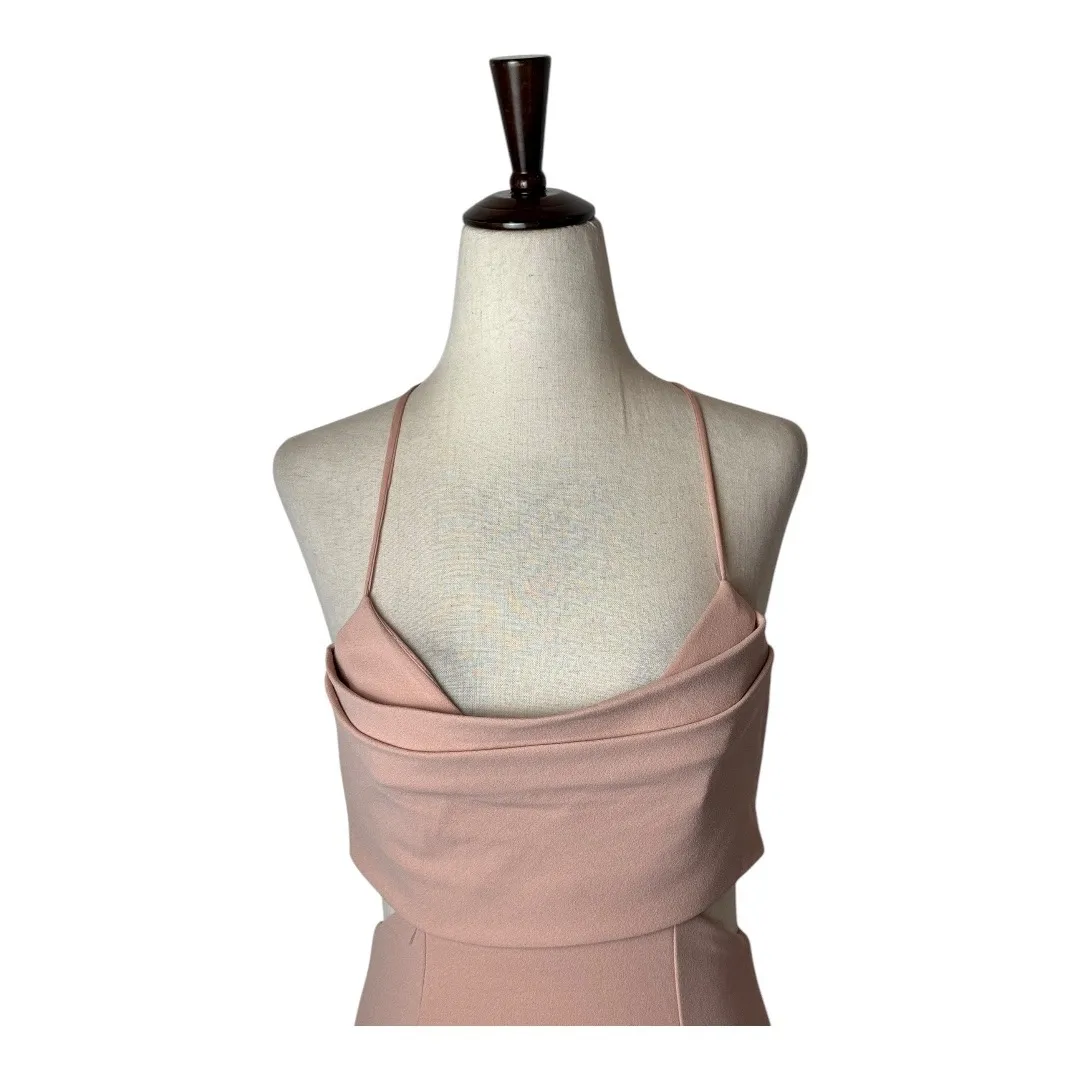 Hello Molly Dress Women‎ 4 Pink Blush Love Dust Cut Out Sheath Midi NWT Party - Image 4