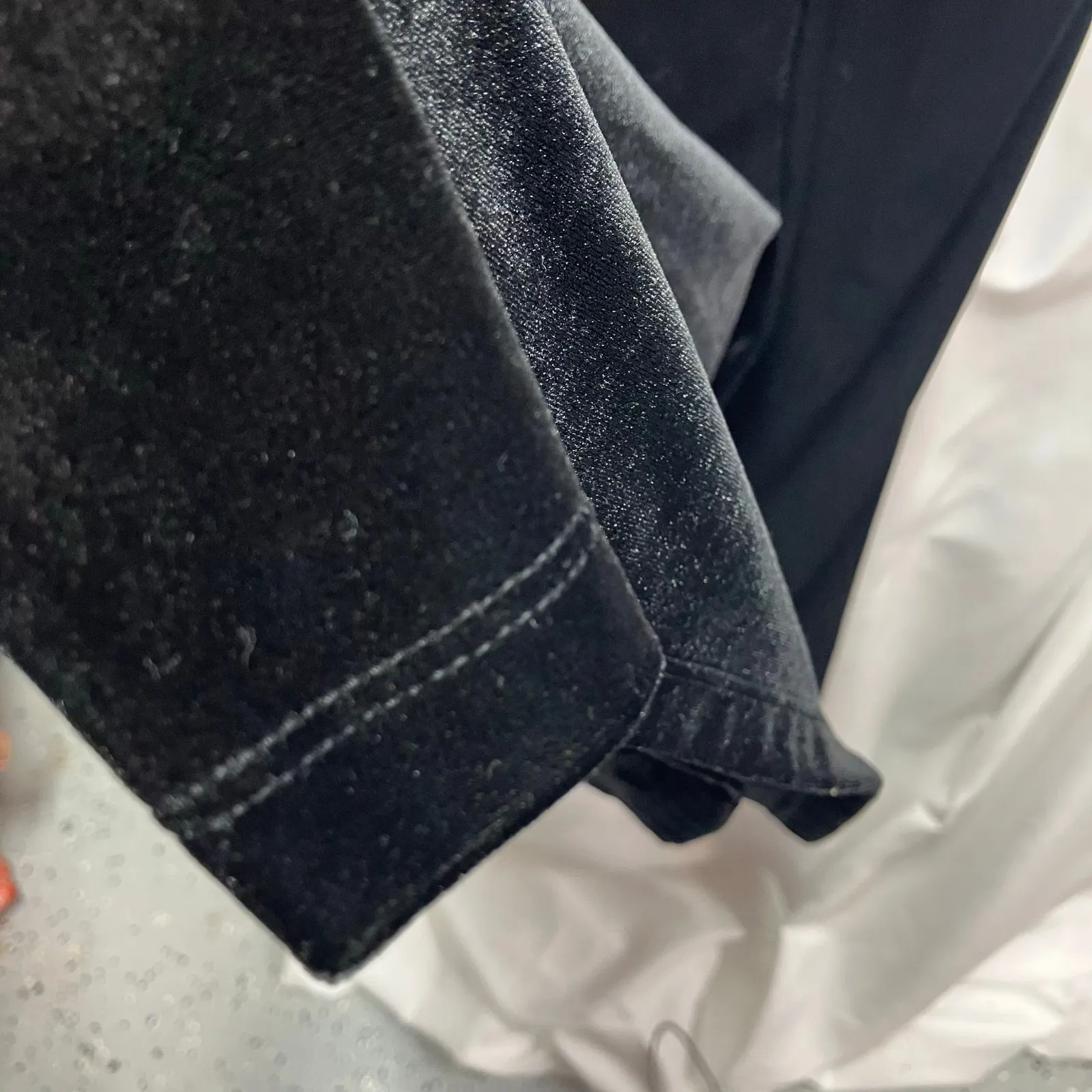 Land's End Womens 18 V-Neck Long Sleeve Black Velvet Shift‎ Dress Classic - Image 7