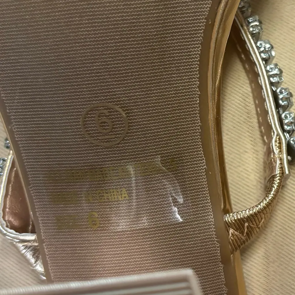 Wild‎ Diva Gold Crystal Embellished Heels - Image 6