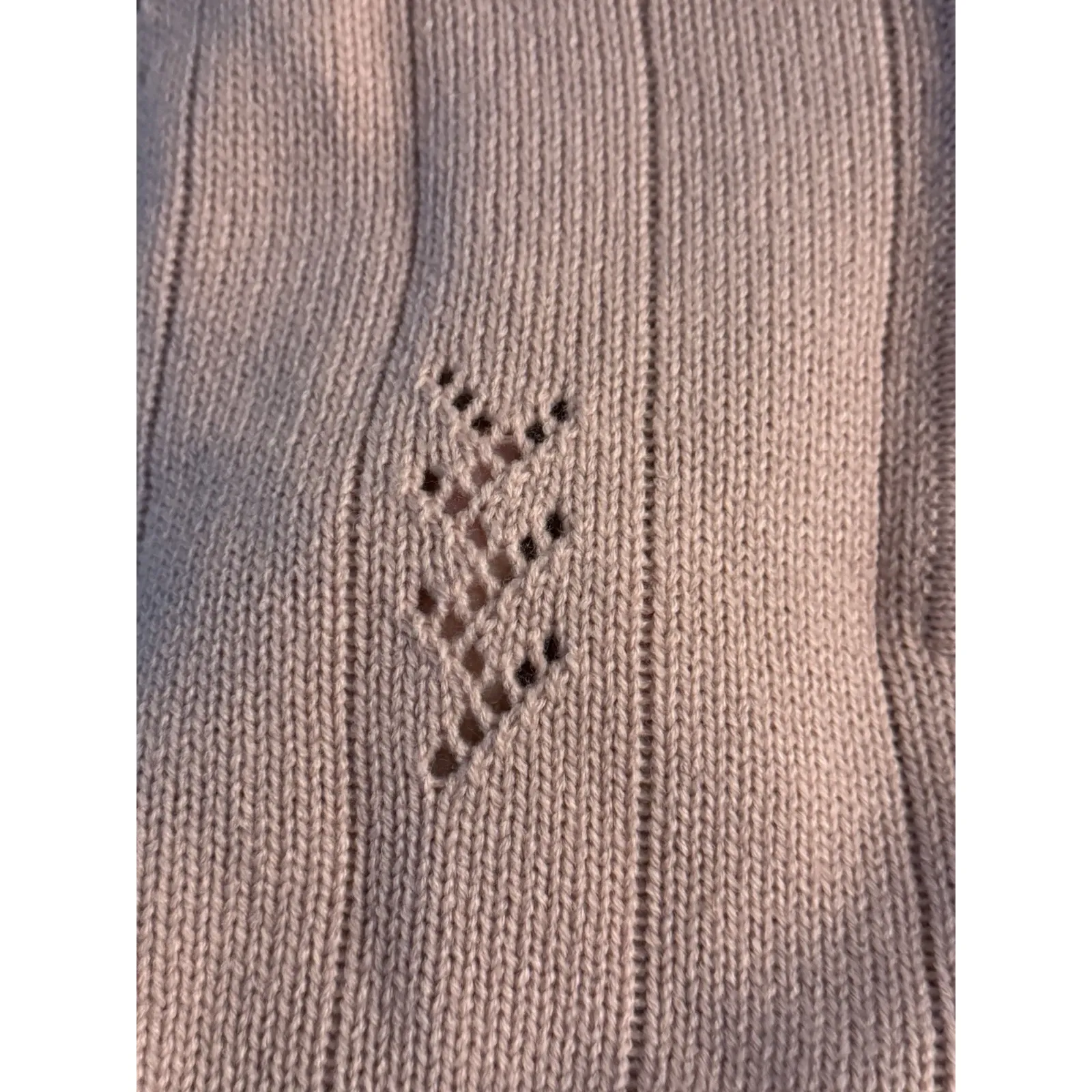 Vintage Vilona Moda Pink‎ Eyelet Knit Pullover Sweater Women's Size XL Pink - Image 5