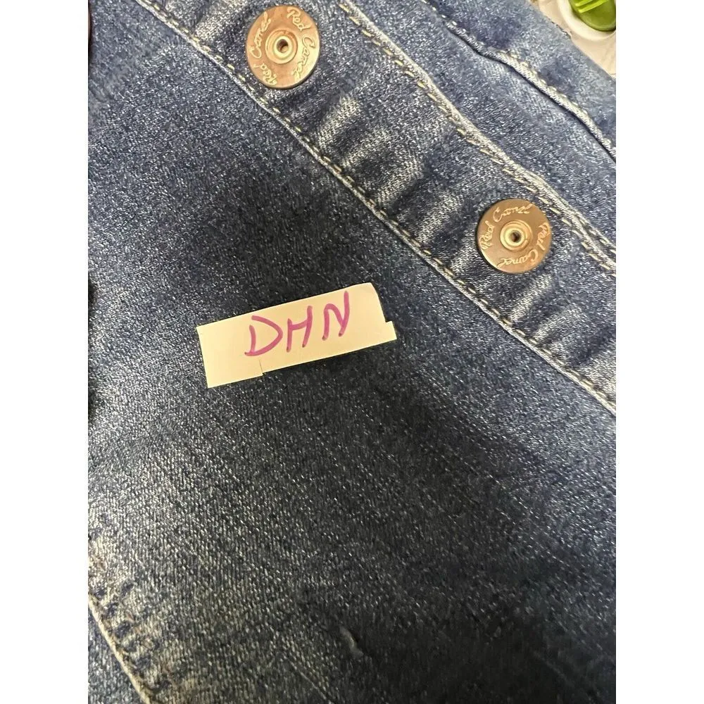 DHN) Red Camel Skirt Women's Size 11 30‎ Denim Jean Mini Juniors Blue - Image 7