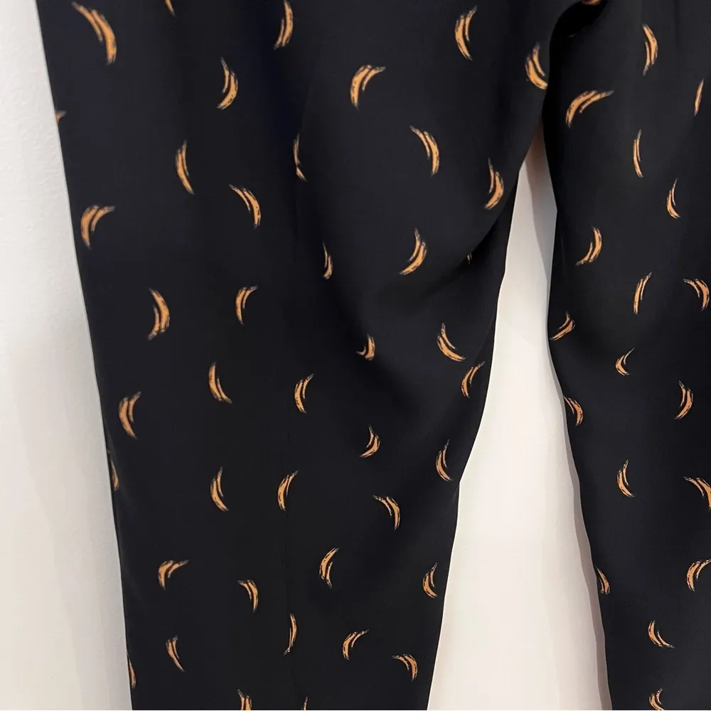 Equipment Femme Black Pants with Leaf Pattern - Image 8