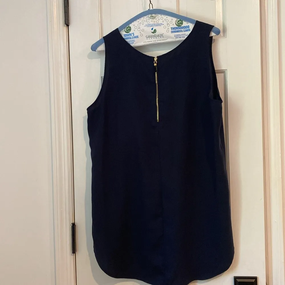 Ann Taylor navy blue blouse. Size L - Image 3