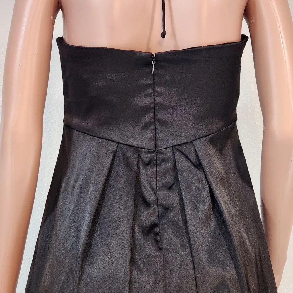 Morgan & Co. Black Evening Formal Prom Gown Halter Top Bubble Skirt Sz L - Image 8