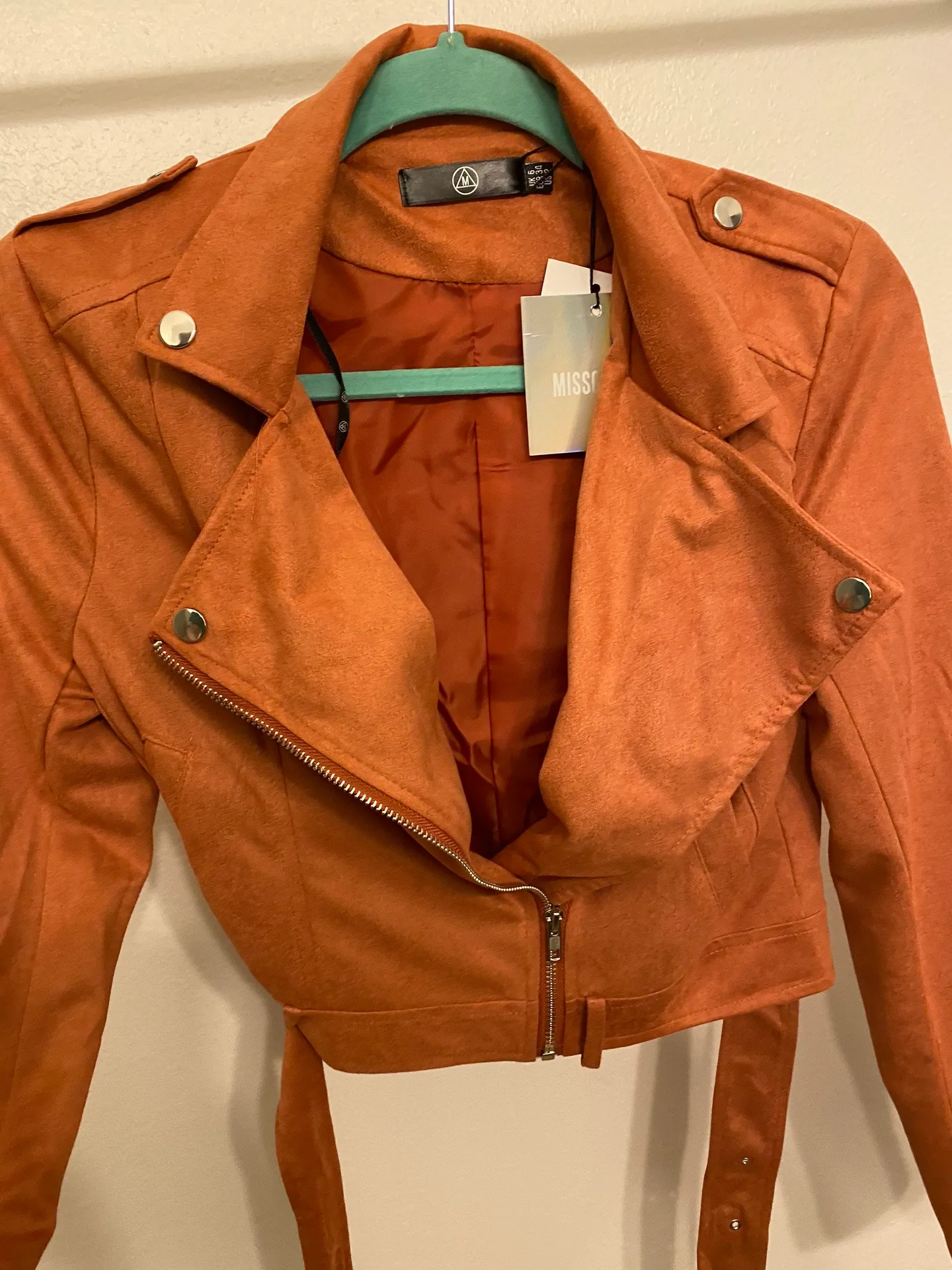 Missguided Crop Suede Jacket - Image 2