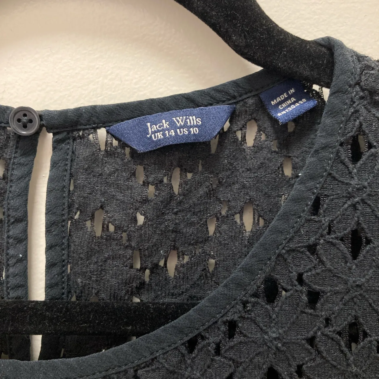 Black Crochet Crop Top - Image 3