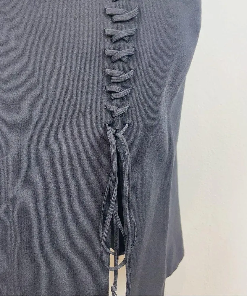 En Saison Calix Mini Knit Skirt in Black - Image 7