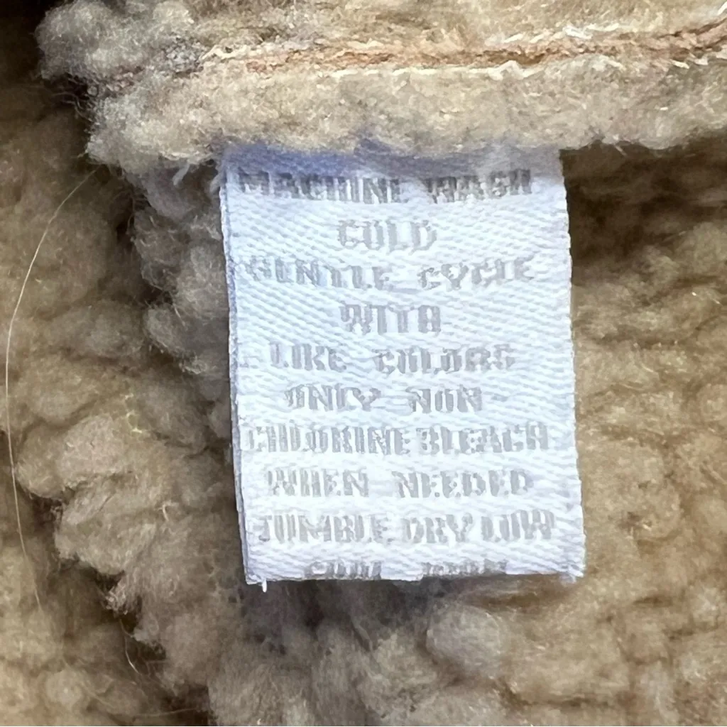 Charter Club Womens Faux Suede Embroidered Jacket Size S Sherpa Phoebe Buffay - Image 9