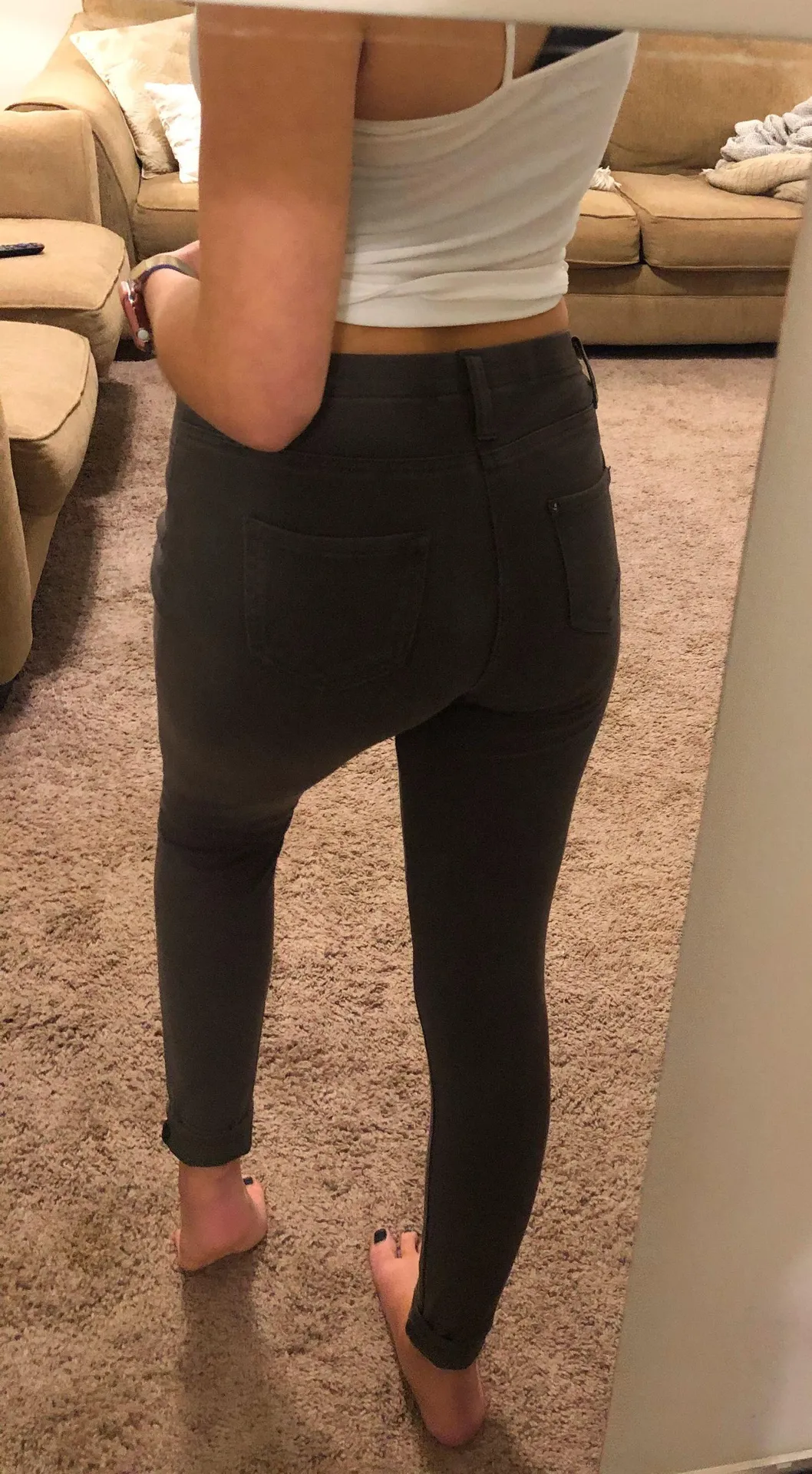 Charcoal Gray Jeggings  - Image 3