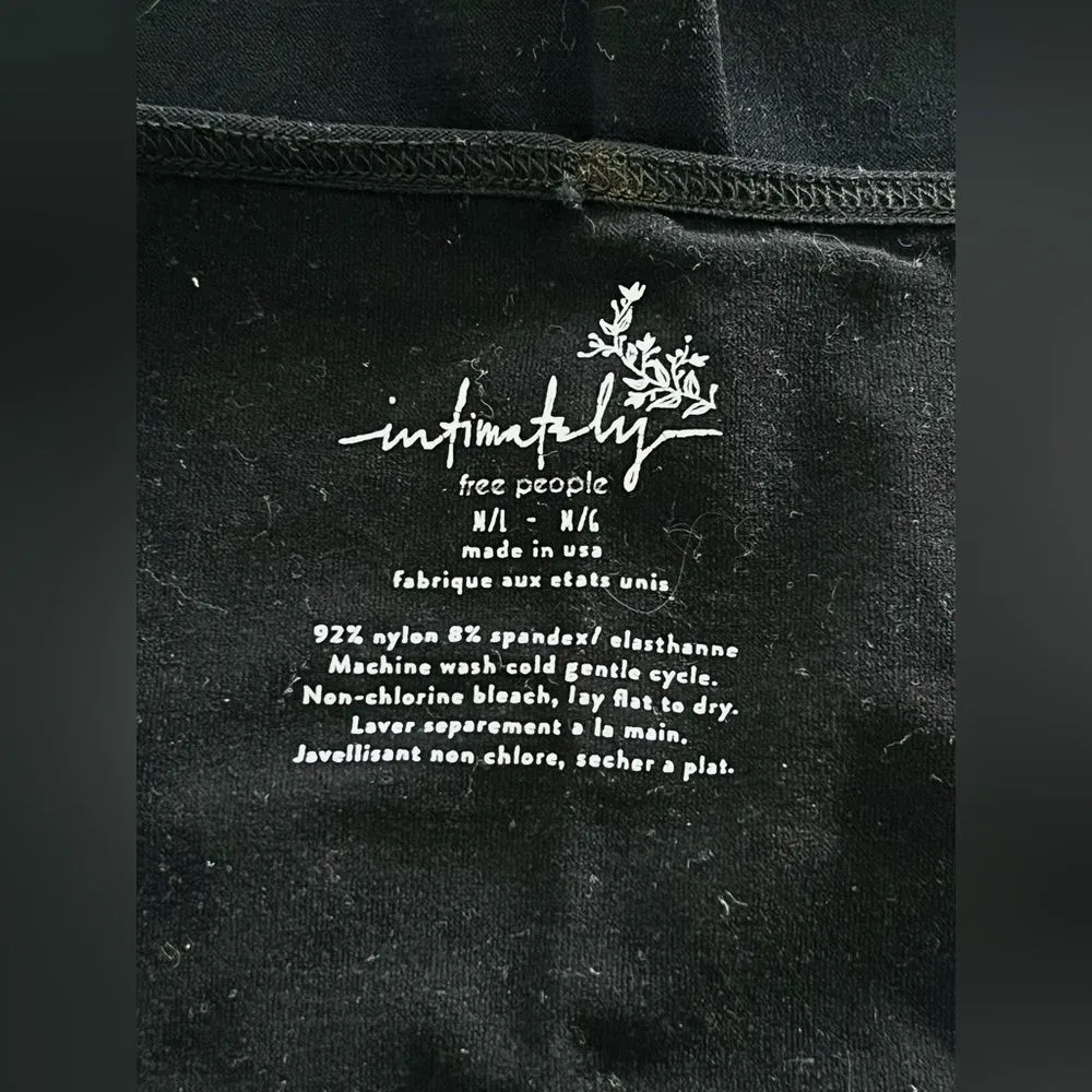 Free People Intimately Skinny Strap Bodycon Dress in Black Size M/L - Image 5