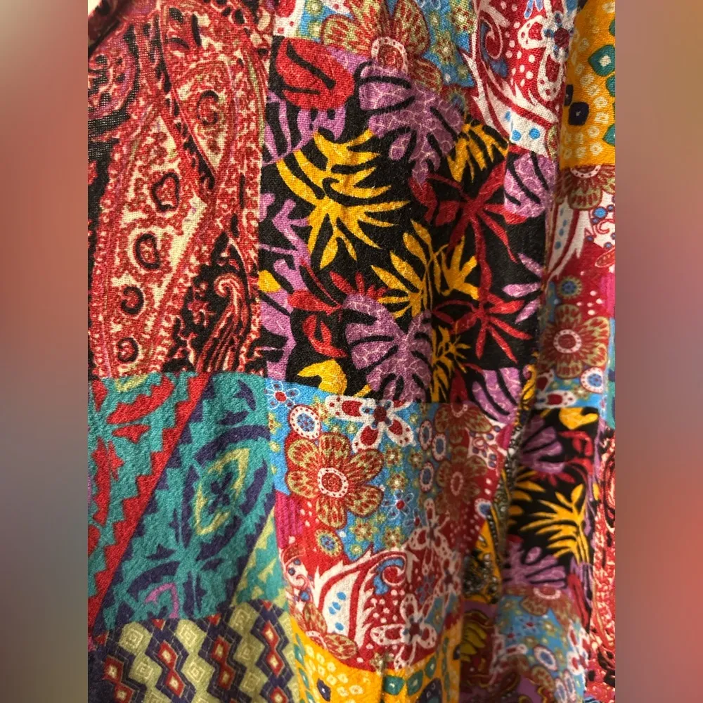 Colorful Patchwork Jumpsuit Red Size M - Image 3