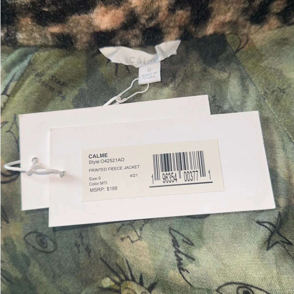 Johnny Was NWT!  Calme Bamboo Blend Leopard Print Fleece Jacket - Size Small - Image 9