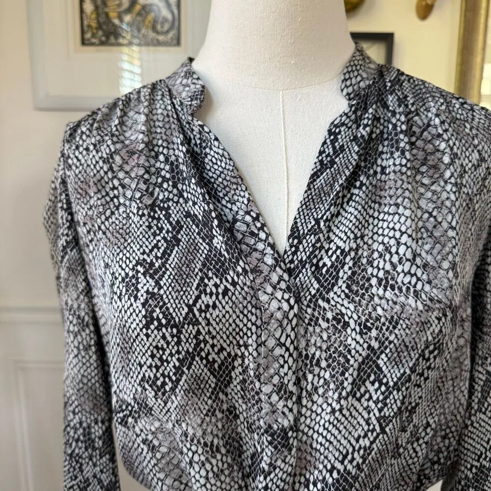 Aritzia Babaton Bennett Snake Print Silk Shirt Dress XS - Image 3