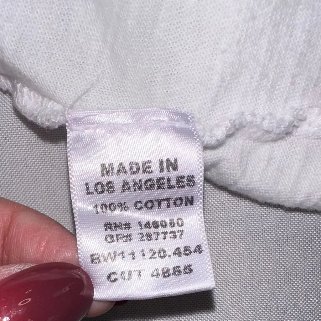 Buck Mason Slub Muscle Tank Women’s Size XL Cropped Classic White - Image 9